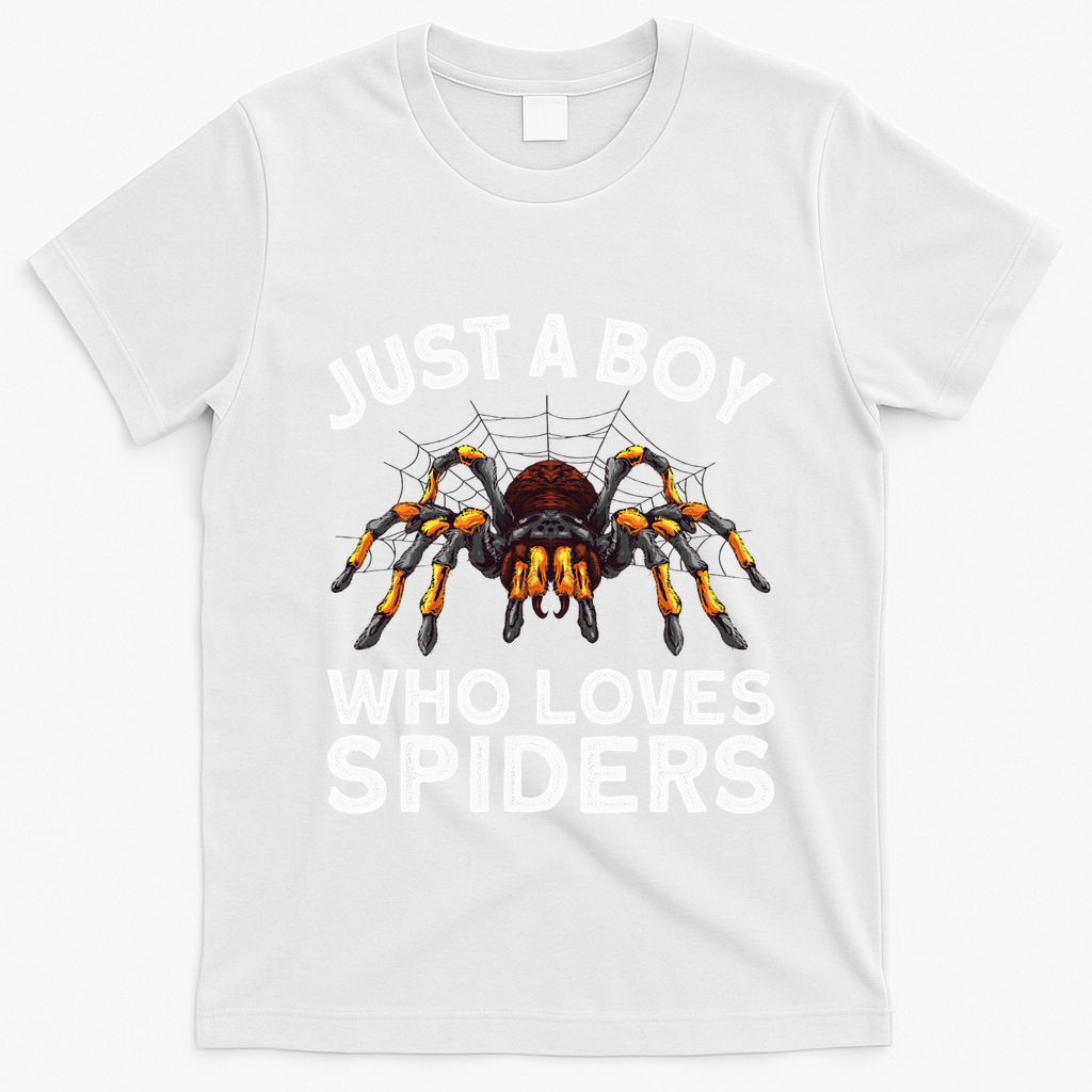 Cute Spider Spider Web Tarantula Arachnid T-Shirt - White
