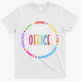 Cute School Secretary Admin Appreciation Front Office Squad T-Shirt - White