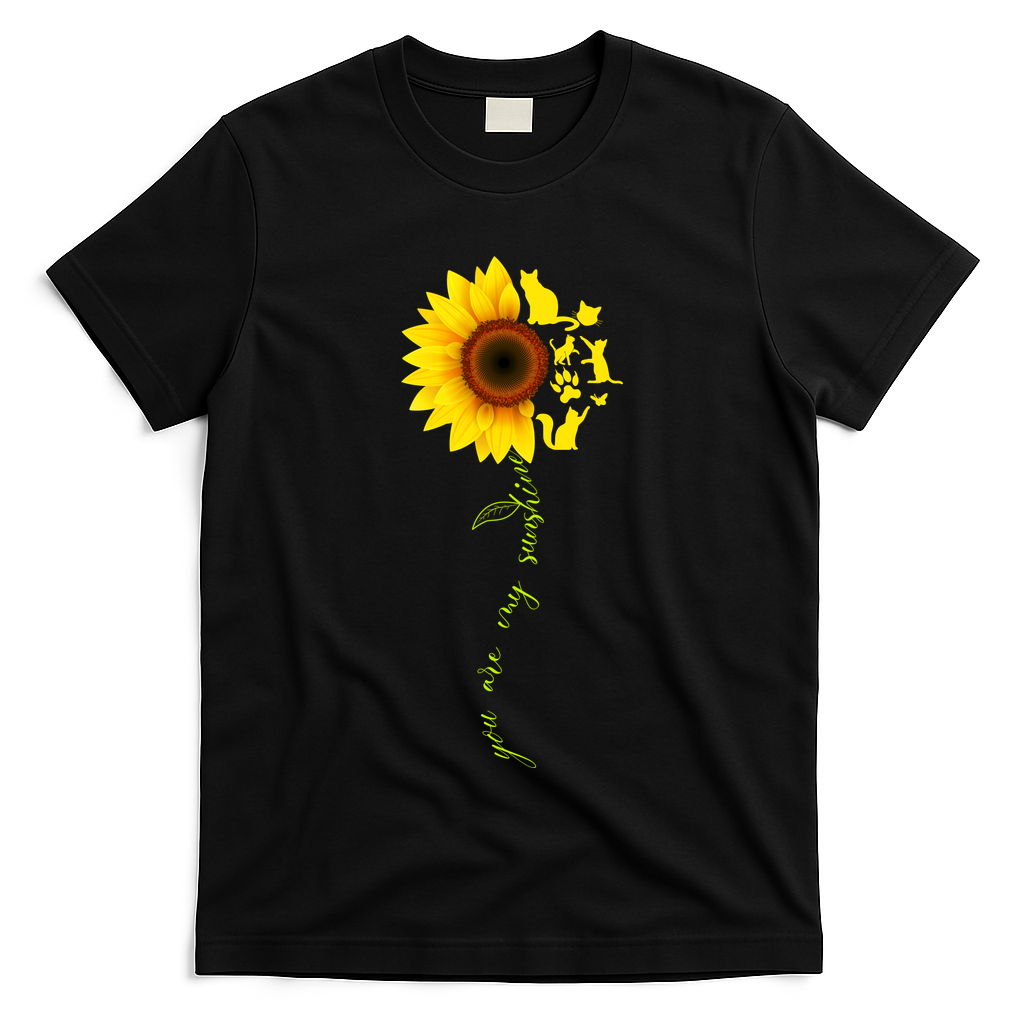 Cat Sunflower Sunshine T-Shirt