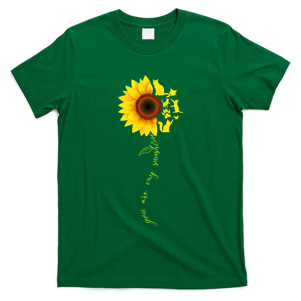 Cat Sunflower Sunshine T-Shirt