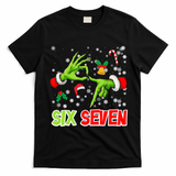Christmas Six Seven 67 Funny Meme 6 7 Xmas T-Shirt - Black