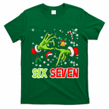 Christmas Six Seven 67 Funny Meme 6 7 Xmas T-Shirt - Irish Green