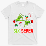 Christmas Six Seven 67 Funny Meme 6 7 Xmas T-Shirt - White