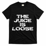 Casual Summer Trendy THE JUICE IS LOOSE Electric T-Shirt - Black