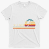 Cali Summer Vacation CA Palm Trees USA Retro California T-Shirt - White