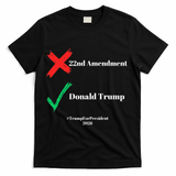 Cancel The 22nd Amendment Support Trump For President 2028 T-Shirt - Black