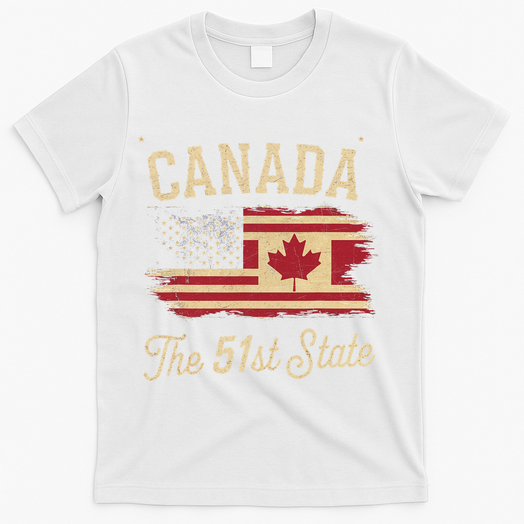 Canada The 51 State Trump Canada U.S State T-Shirt - White