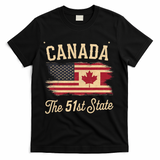 Canada The 51 State Trump Canada U.S State Funny T-Shirt - Black