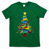 Christmaschristmas Tree Block Tree Block Brick Building Xmas Master Builder T-Shirt - Irish Green