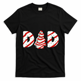 Christmas Tree Cake Matching Family Party Pajama Dad T-Shirt - Black