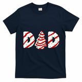 Christmas Tree Cake Matching Family Party Pajama Dad T-Shirt - Navy Blue