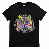 Colorful Texture Cat Rescues Are My Favorite T-Shirt