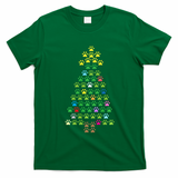 Christmas Tree Dog Paws Christmas Lights T-Shirt - Irish Green