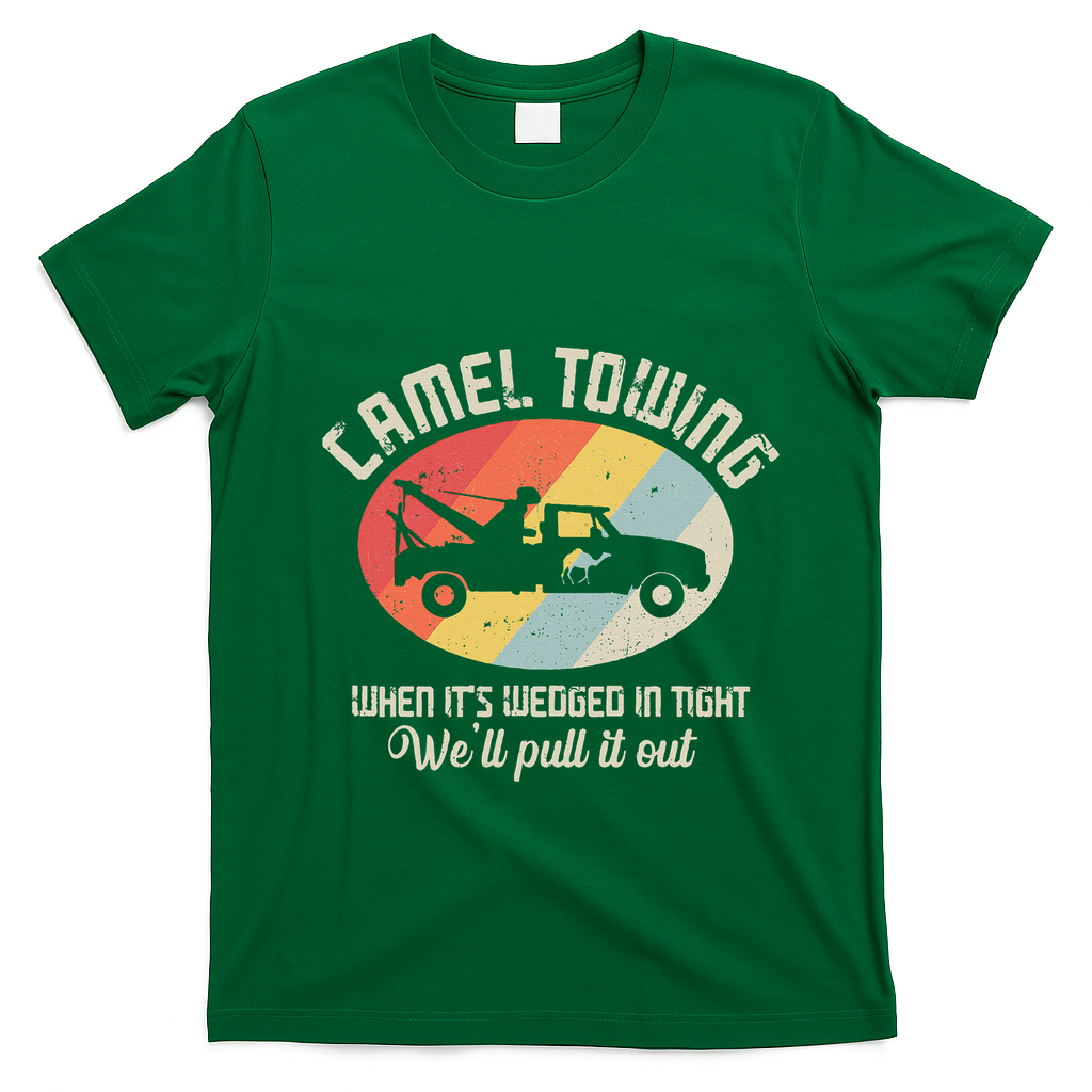 Camel Towing Halloween Retro T-Shirt - Irish Green