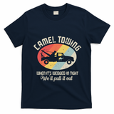 Camel Towing Halloween Retro T-Shirt - Navy Blue