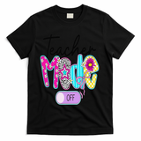 Coquette Teacher Mode Off Class Dismissed Last Day Of T-Shirt - Black