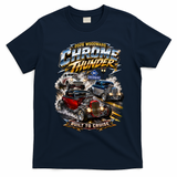 Chrome Thunder On Woodward Built To Cruise 2026 T-Shirt - Navy Blue