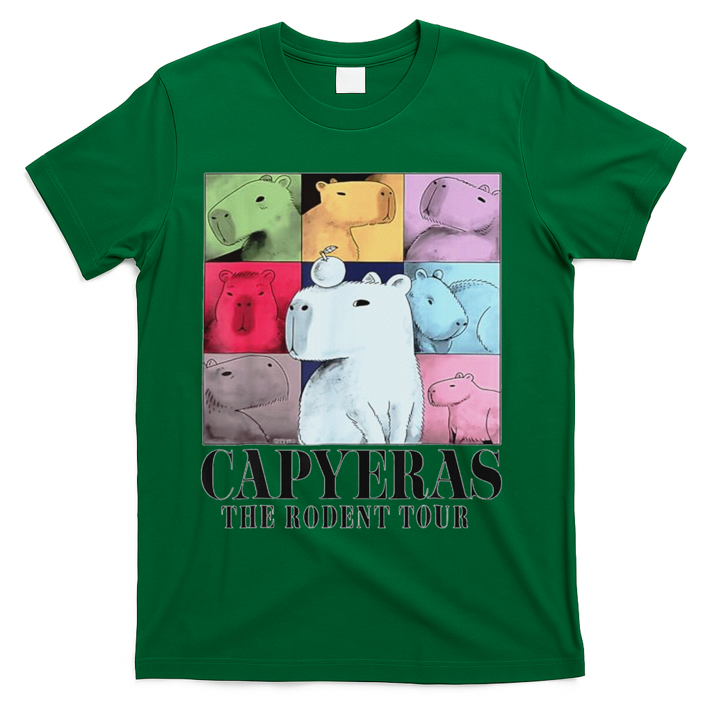 Capybara The Rodents Capy Meme Summer T-Shirt - Green
