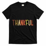 Cute Thankful Thanksgiving T-Shirt - Black