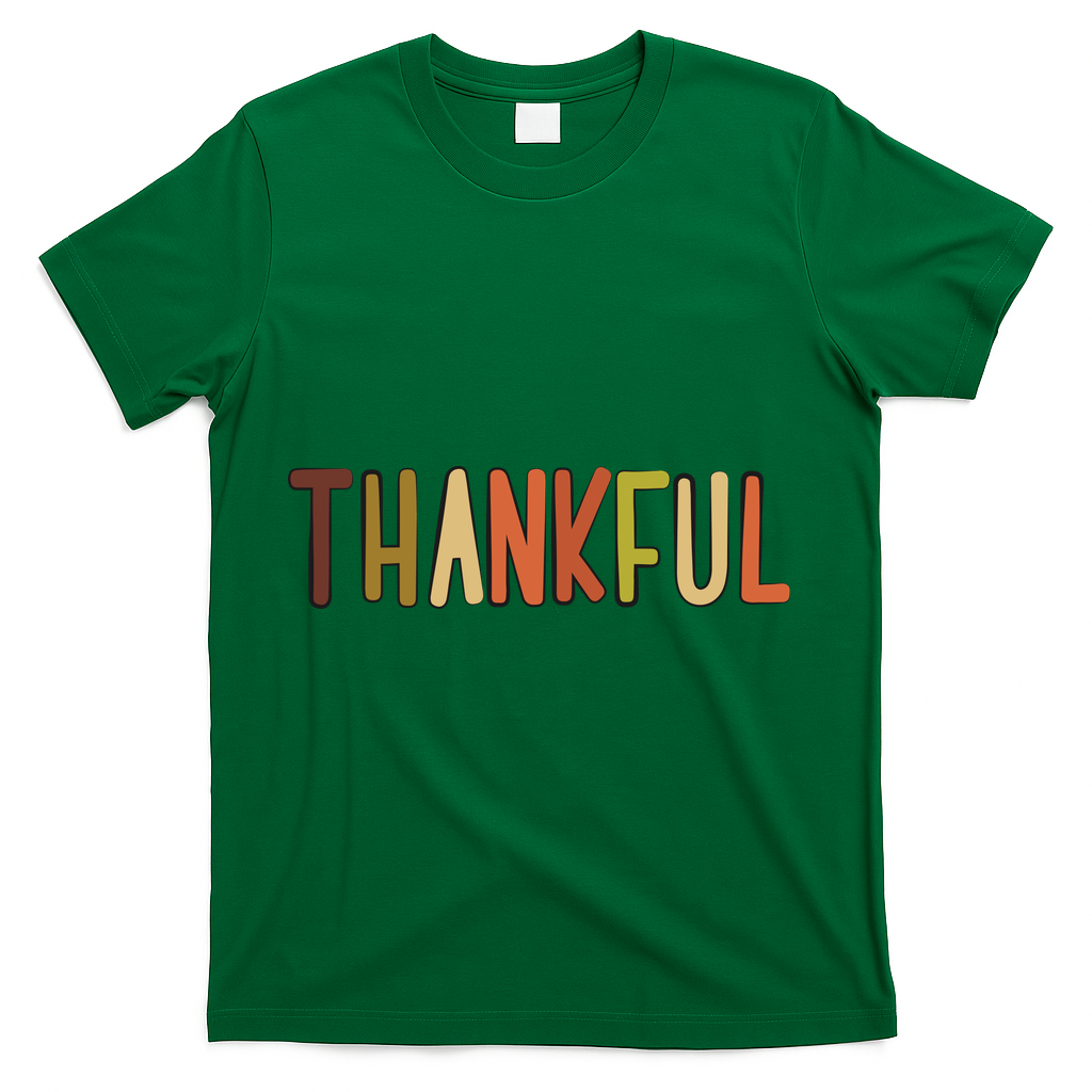 Cute Thankful Thanksgiving T-Shirt - Green