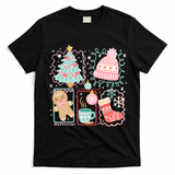 Cute Ugly Christmas Design Tree Coquette T-Shirt - Black