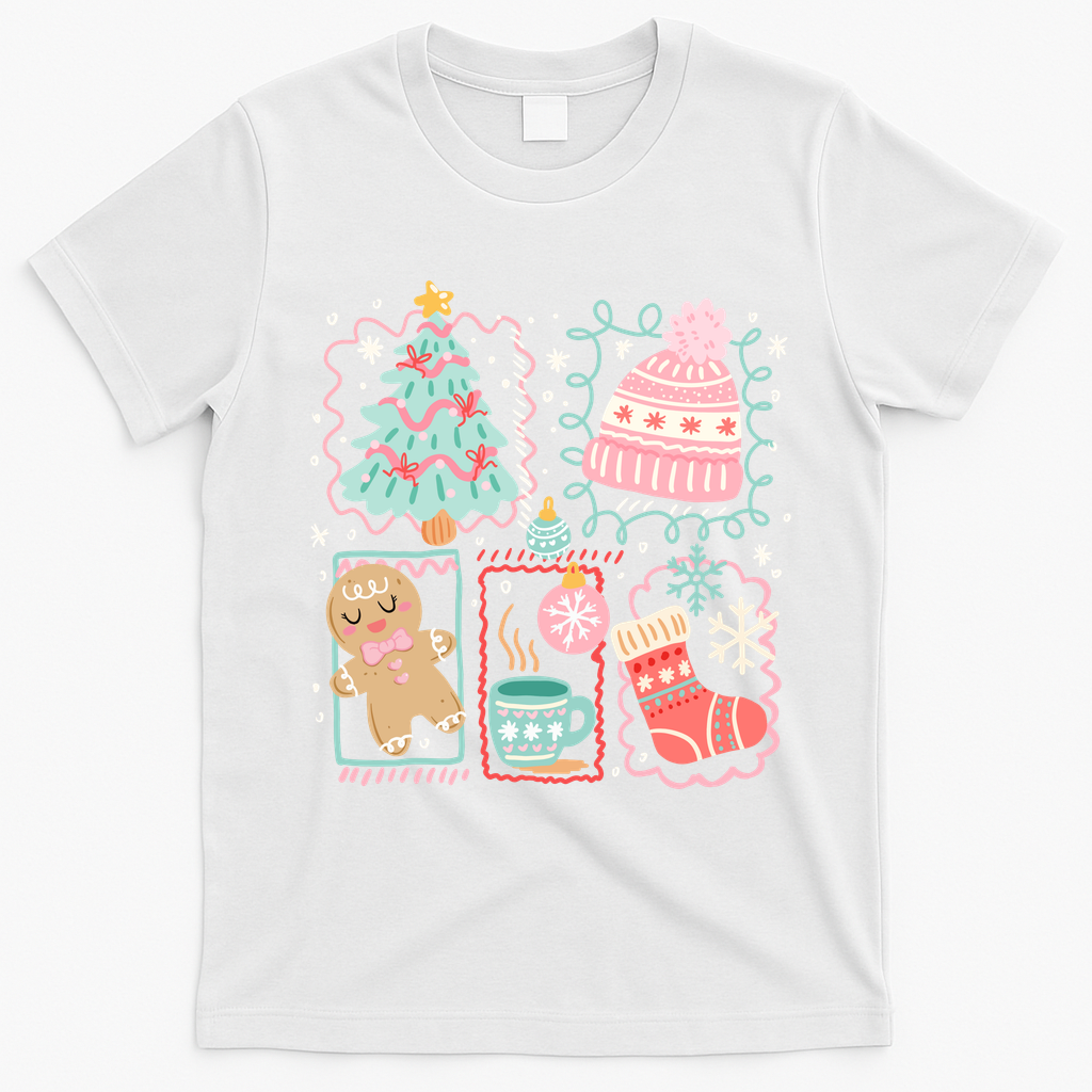Cute Ugly Christmas Design Tree Coquette T-Shirt - White