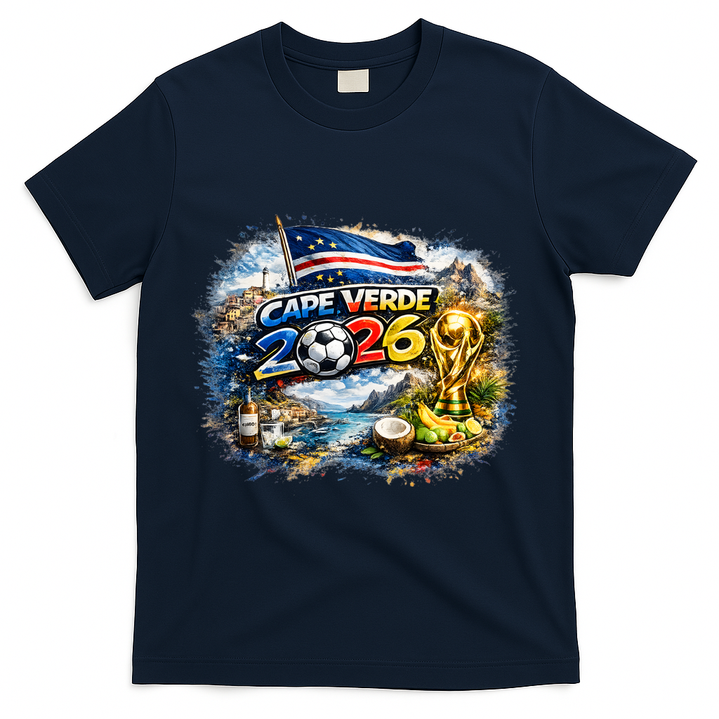 Cape Verde America Soccer Tournament 2026 T-Shirt - Navy