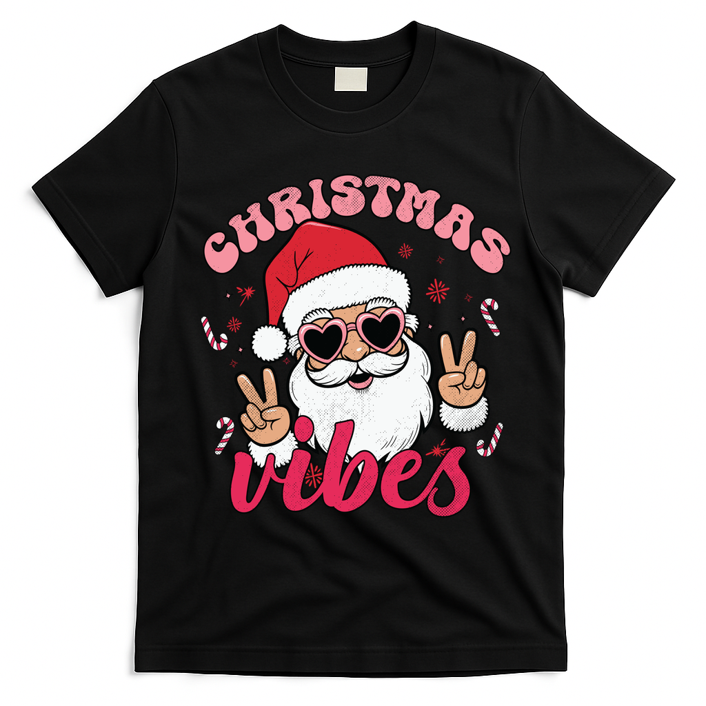 Christmas Vibes T-Shirt - Black