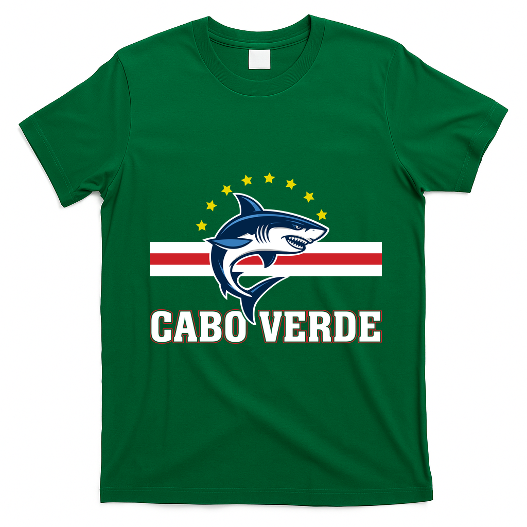 Cabo Verde Day Shark Country Flag Proud Fan T-Shirt - Irish Green