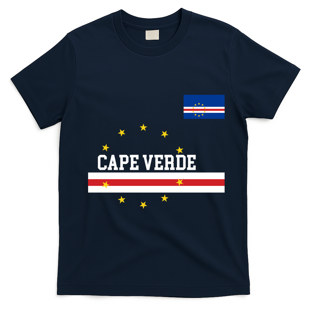 Cape Verde Flag National Pride T-Shirt - Navy Blue