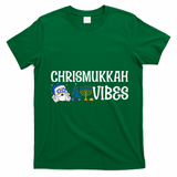 Chrismukkah Vibes Funny Santa Hanukkah Jewish Chanukah T-Shirt - Irish Green