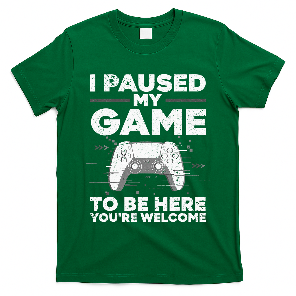 Cool Video Gamer For Men Kids Game Paused Gaming Gamers T-Shirt