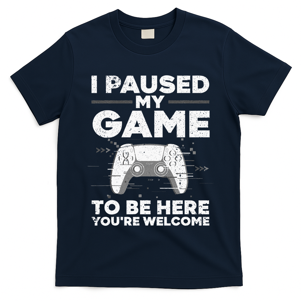 Cool Video Gamer For Men Kids Game Paused Gaming Gamers T-Shirt
