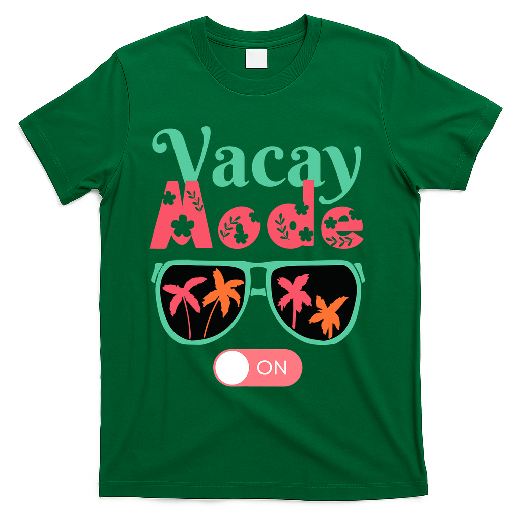 Cute Vacay Mode Summer On Funny Family Vacation T-Shirt - Green