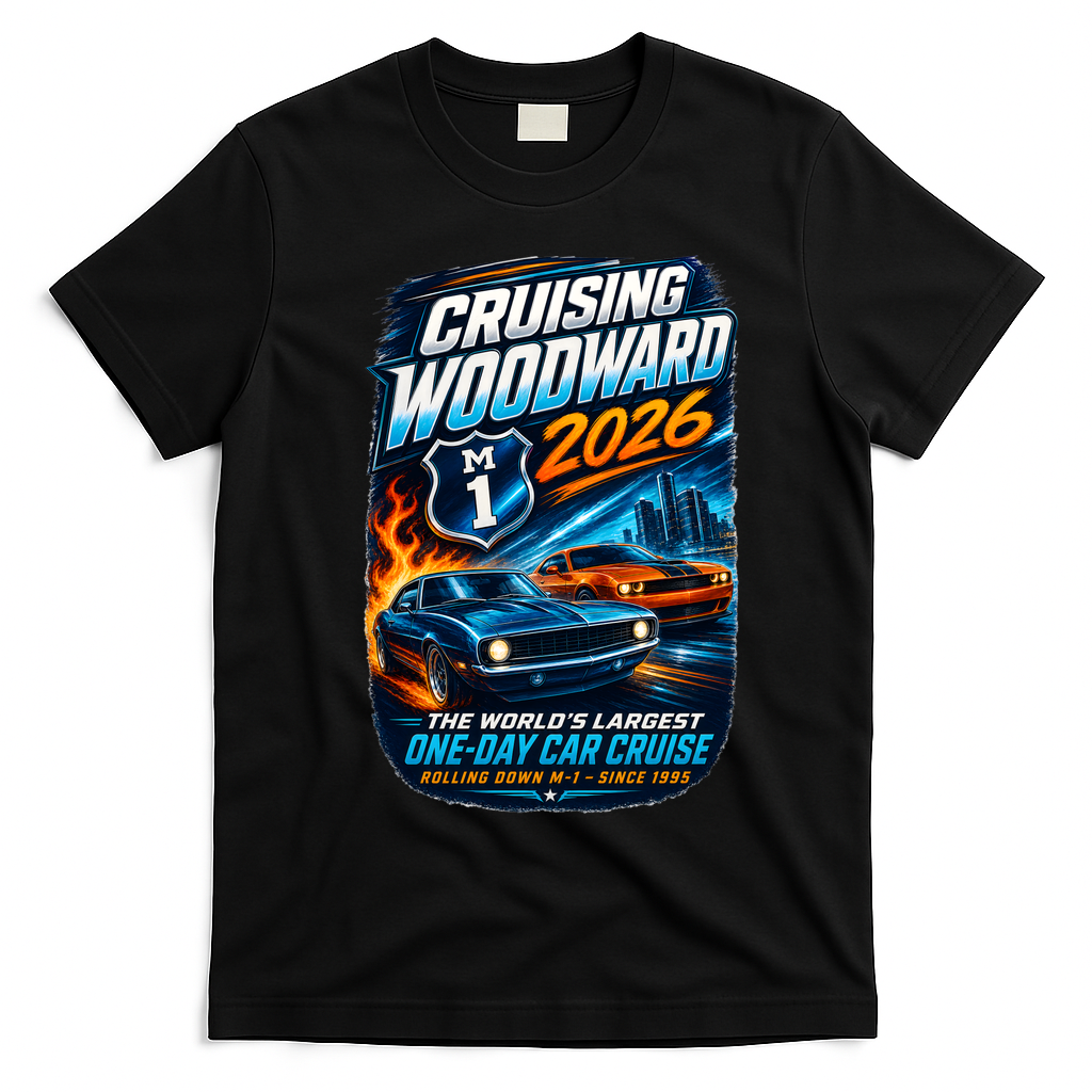 Cruising Woodward 2026 T-Shirt - Black