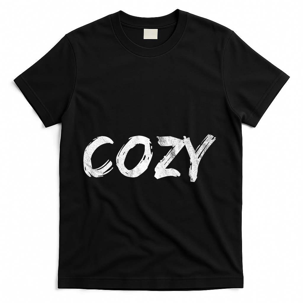 Cozy Word T-Shirt - Black