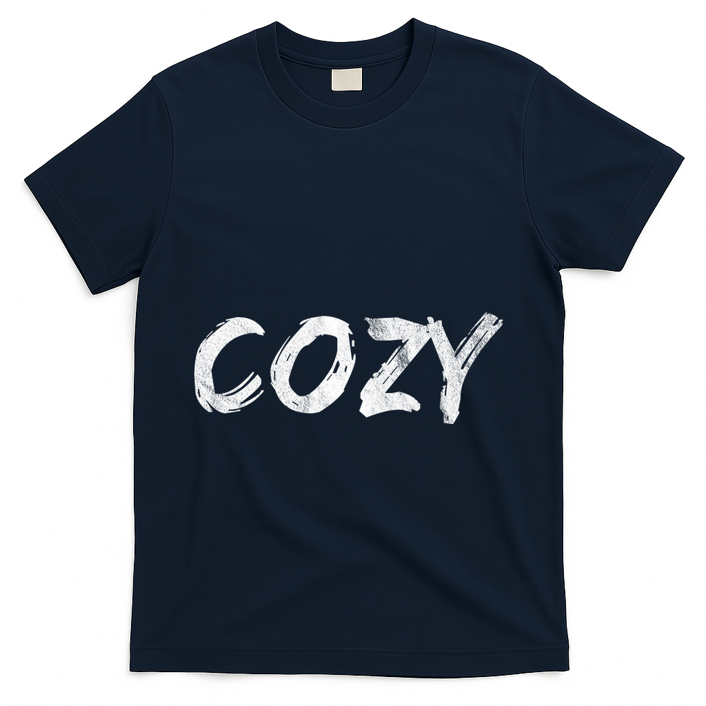 Cozy Word T-Shirt - Navy