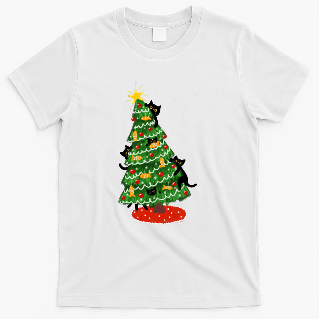Christmas With Cats - White