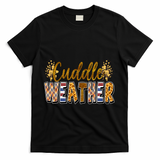 Cuddle Weather Cute Fall Pattern T-Shirt - Black
