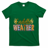 Cuddle Weather Cute Fall Pattern T-Shirt - Green