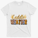 Cuddle Weather Cute Fall Pattern T-Shirt - White