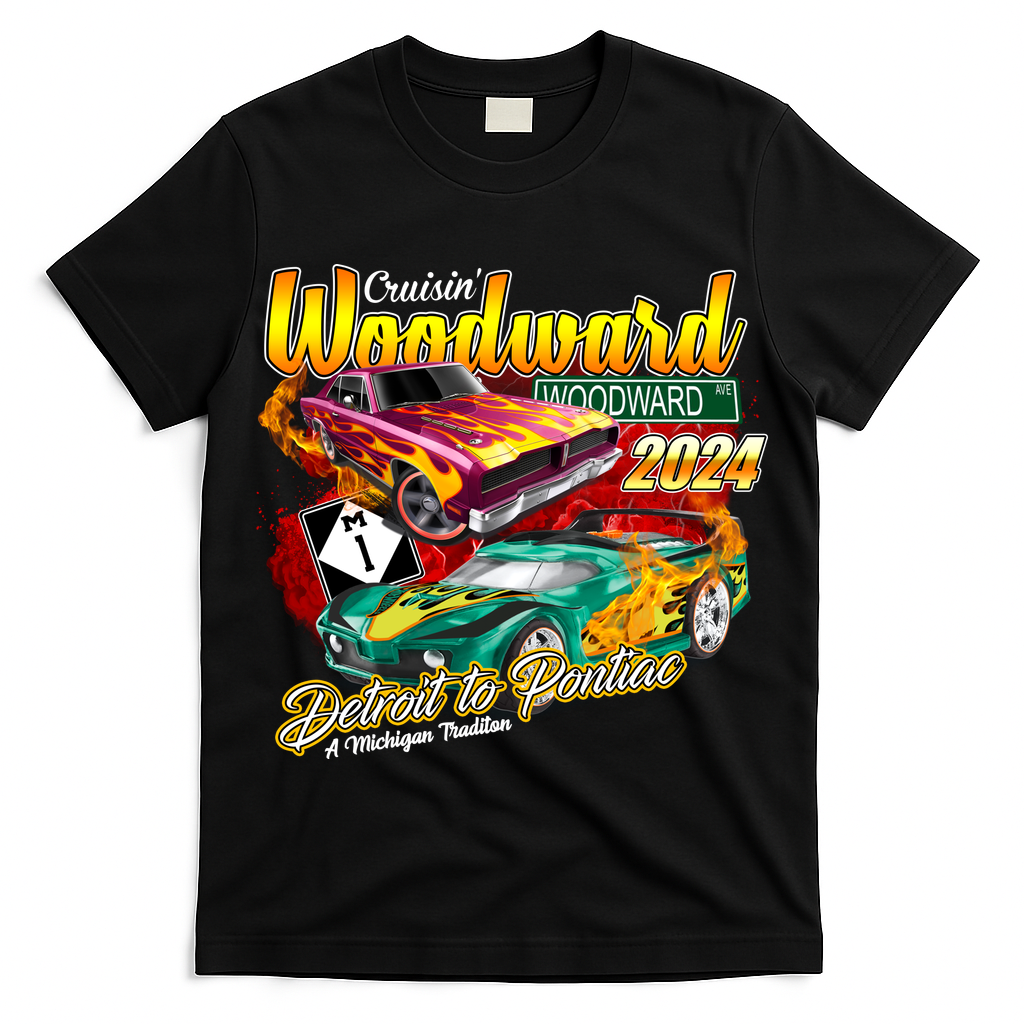 Cruisin Woodward Detroit To Pontiac A Michigan Tradition 2024 T-Shirt