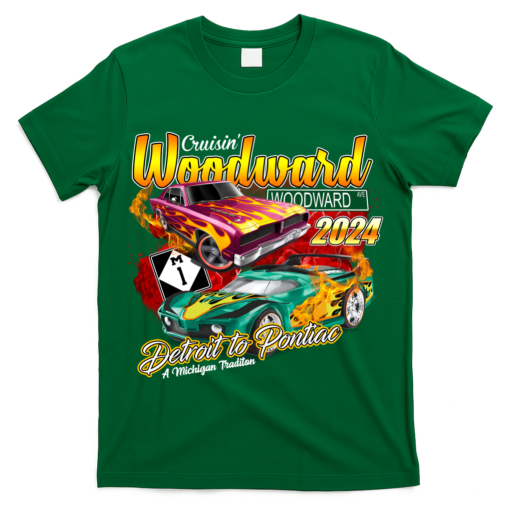 Cruisin Woodward Detroit To Pontiac A Michigan Tradition 2024 T-Shirt