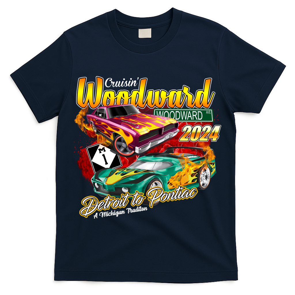 Cruisin Woodward Detroit To Pontiac A Michigan Tradition 2024 T-Shirt