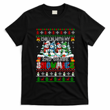 Chillin With My 2nd Grade Snowmies Xmas Team Teacher Gift T-Shirt - Black