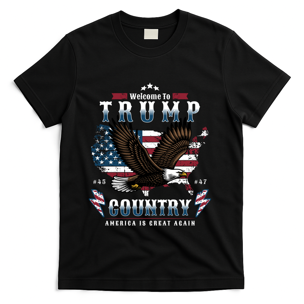 Classic Welcome To Trump Country Maga Eagle T-Shirt - Black