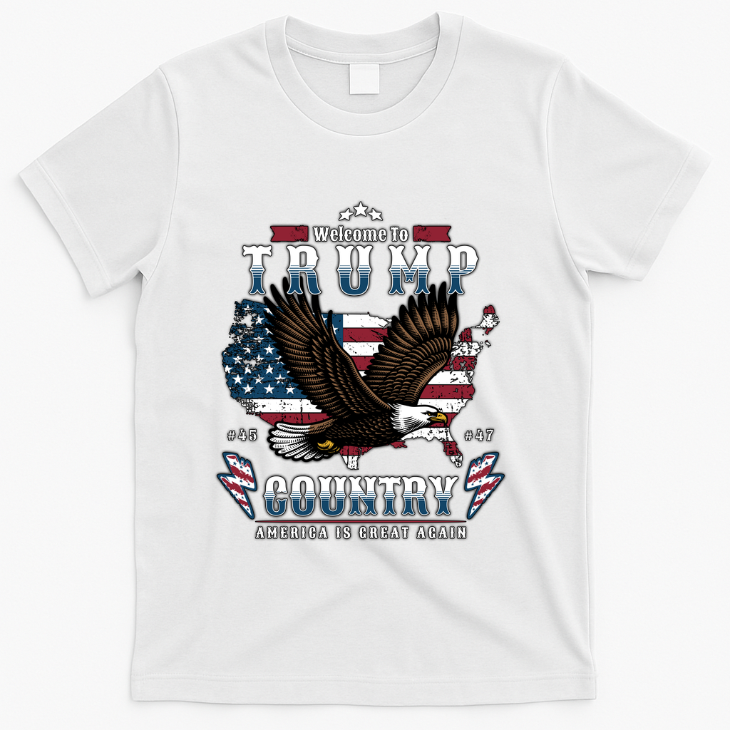 Classic Welcome To Trump Country Maga Eagle T-Shirt - White