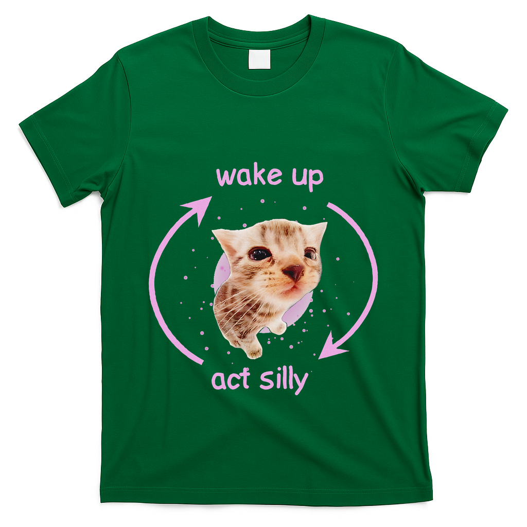 Cats Wake Up Act Silly Cat Meme Certified Freak Funny T-Shirt