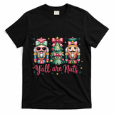 Christmas Y'all Are Nuts Nutcracker Funny X-Mas T-Shirt - Black
