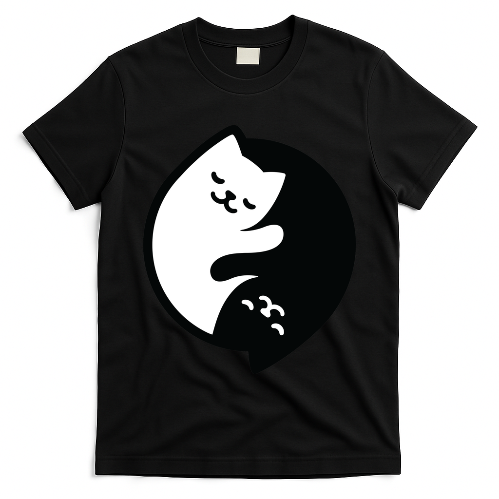 Cat Yin And Yang Cute T-Shirt